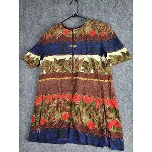Vintage R&M Richards By Karen Kwong Blouse Women Sz 10 Floral Multicolor Summer